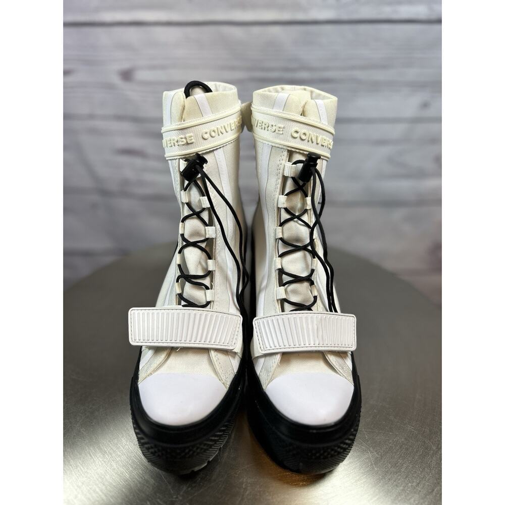 Converse Chuck Taylor All Star GR82 Platform Boots White Canvas Black Accents